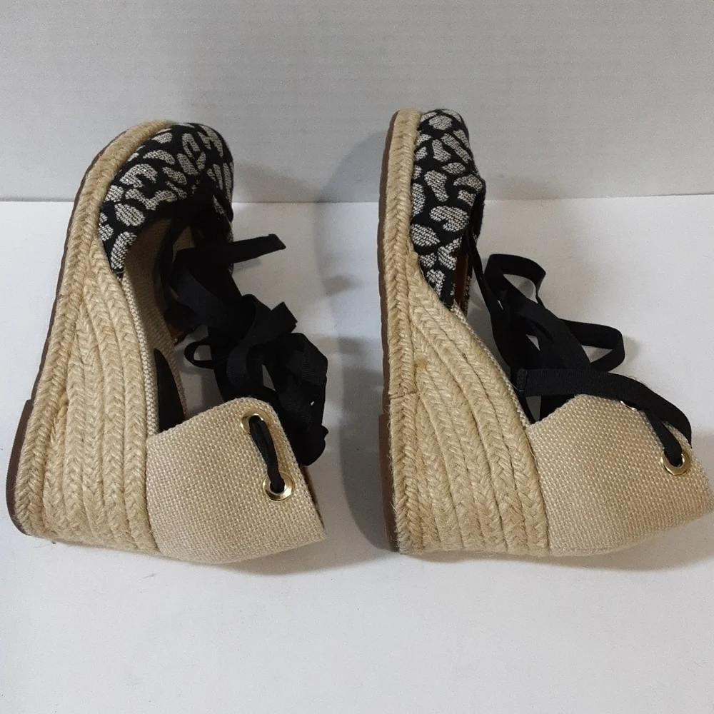 Santa Lolla women espadrille 6 animals printed metallic black boho vacation Y2K